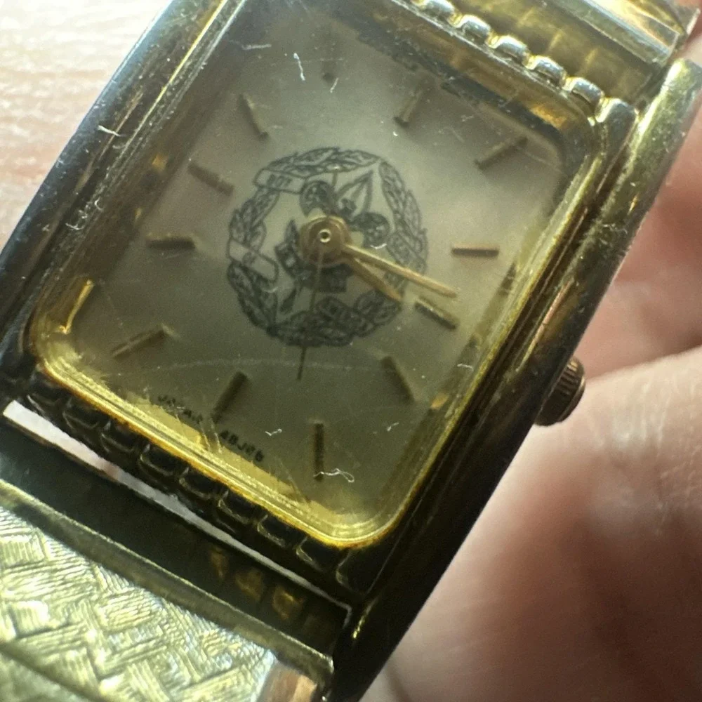 Works VTG Caravelle Chief Scout Executive's Ladies Watch Gold Tone 19mm Fit 6.75